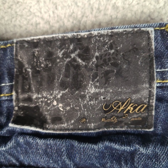 Akademiks Jeans Girls Size 10 Blue Straight Leg Embroidered Youth Cotton - Picture 10 of 16